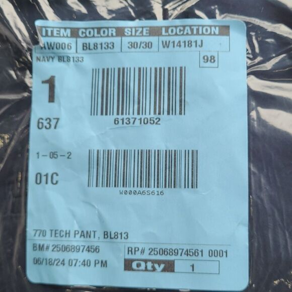 J.Crew Tech Pants Slim-fit Size 30/30 navy NWT in packaging - Picture 10 of 10